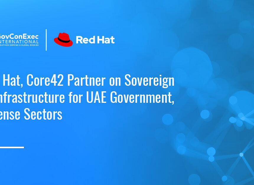 Red Hat logo. Core42 will use Red Hat tech to support sovereign private cloud environments.
