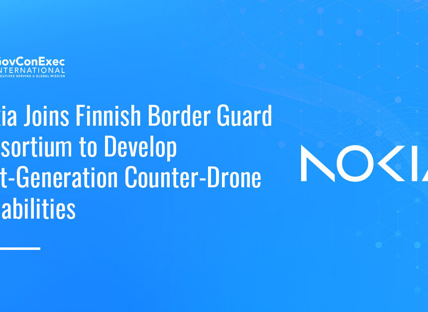Nokia logo. The company has joined a Finnish Border Guard-led consortium to develop an integrated counter-UAS capability.