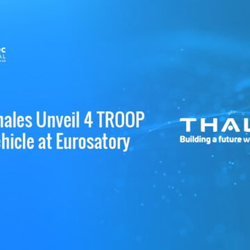 Thales logo. Renault Group and Thales unveiled 4 TROOP at Eurosatory 2026.