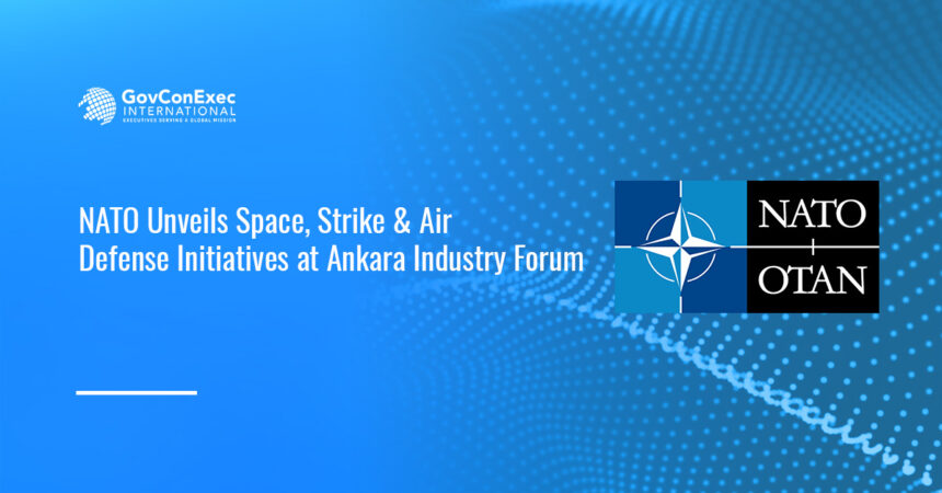 nato-ankara-forum-halo-counter-drone NATO logo. NATO allies unveiled new space, strike and air defense initiatives at the Ankara industry forum.