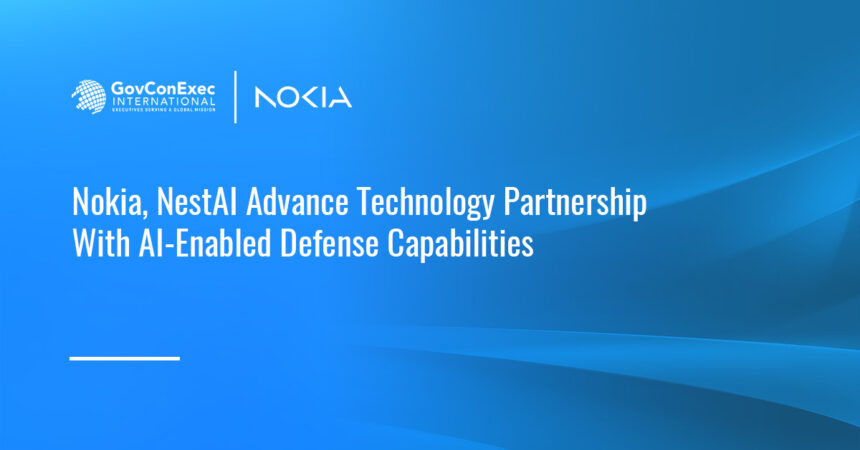 nokia-nestai-advance-ai-defense-tech-partnership Nokia logo. Nokia and NestAI are developing artificial intelligence-enabled defense capabilities.